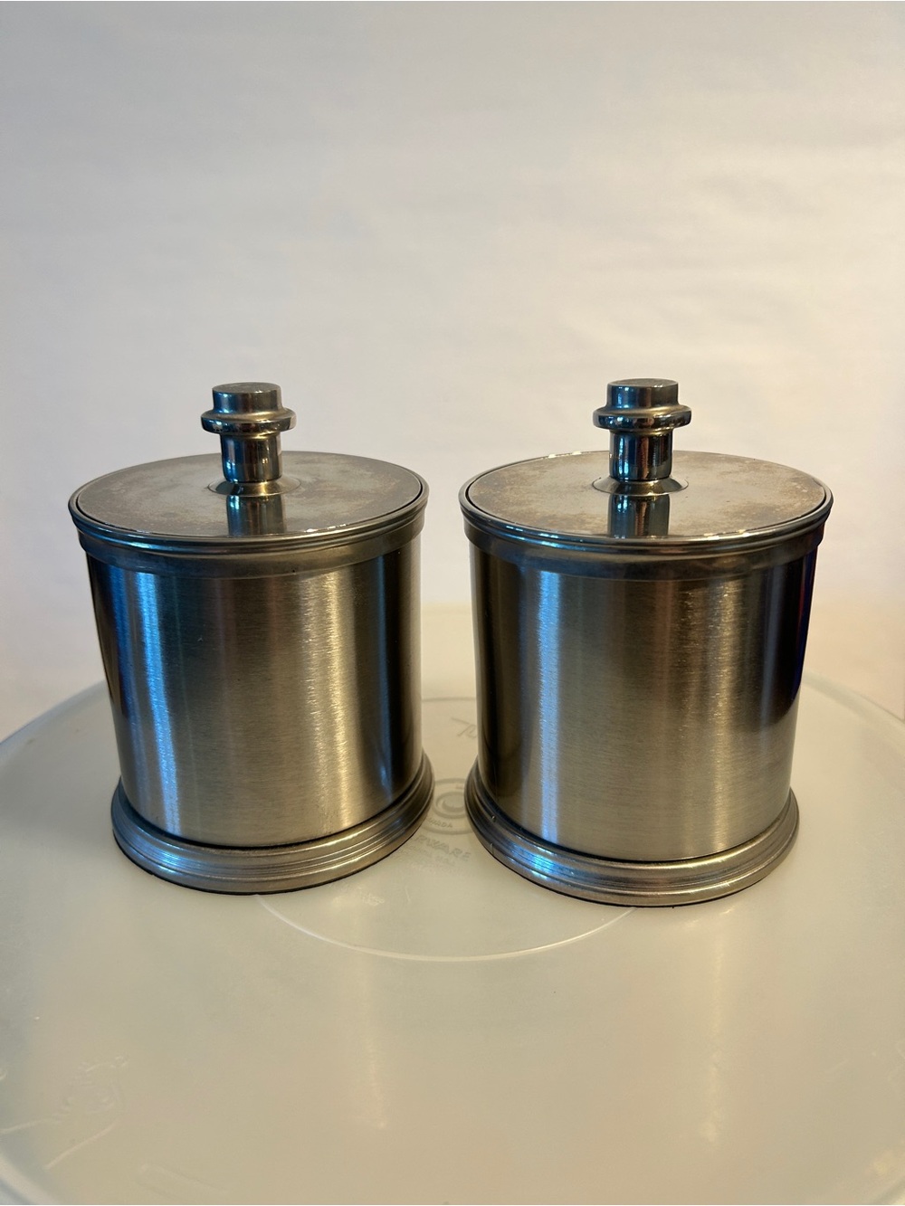Bed Bath & Beyond Black Round Jar with Lid